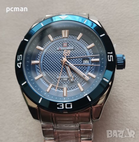 NAVIFORCE SBE-BOX 9210 Луксозен мъжки кварцов часовник с метална верижка