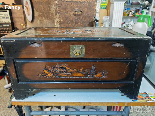 Стар китайски скрин от сандалово дърво, снимка 3 - Антикварни и старинни предмети - 49794976