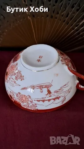 Чашка и чинийка от костен порцелан , снимка 10 - Антикварни и старинни предмети - 49747484