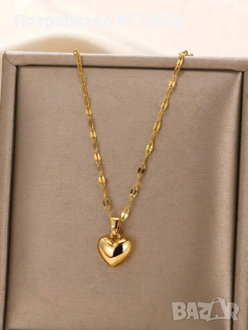 Mini Heart Necklace 💛 | дамско колие със сърце