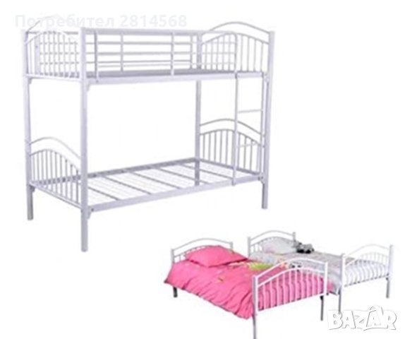  Двуетажно легло Верона 0901-1-бяло ,сиво