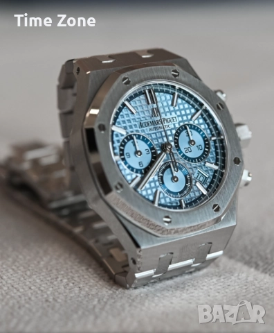 Audemars Piguet Royal Oak Chronograph 41mm Ice Blue Dial, снимка 3 - Мъжки - 52997254