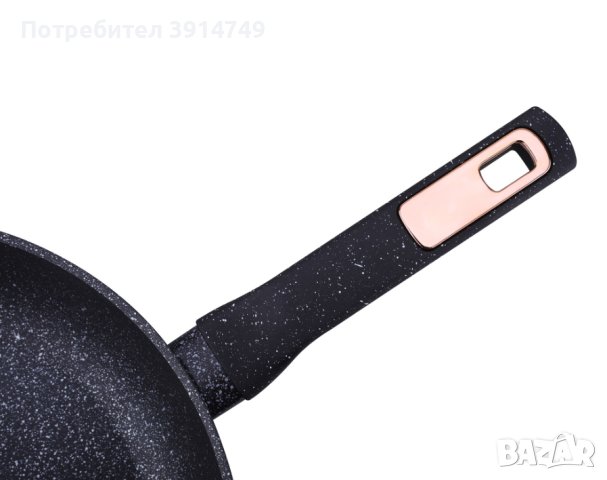 НОВ Тиган Brittany с трислойно незалепващо покритие GreblonC2, без токсини и тежки метали, 26см, снимка 6 - Съдове за готвене - 43299646