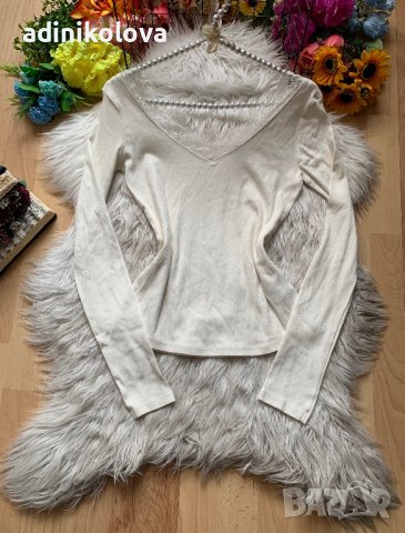 Бяла блуза рипс Sinsay, снимка 1