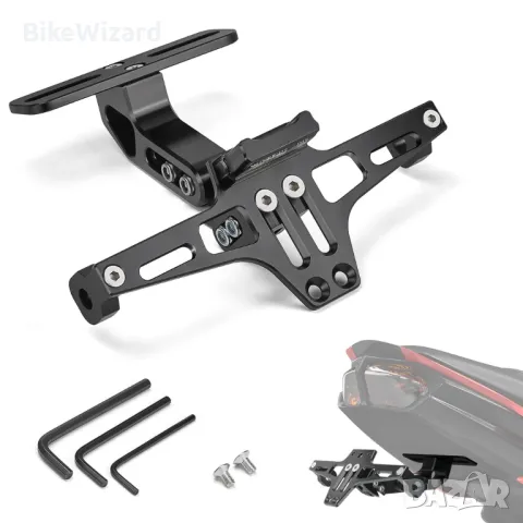 CNC държач за регистрационен номер за MT 07 09 S1000RR R1200GS Sportster Z900 Z650 SV650 Africa Twin