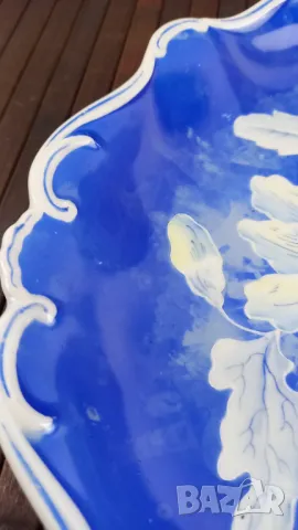 Старо синьо плато с цвете - Jlmenau, Германия, снимка 3 - Други ценни предмети - 49680228