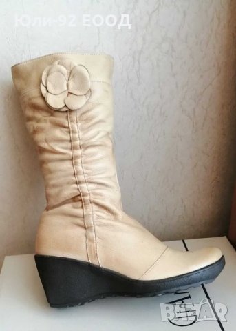 Елегантни и топли зимни ботуши от естествена кожа /нови/, снимка 2 - Дамски ботуши - 34585751