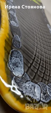 Винтидж керамично плато за сервиране или декорация Vallauris, Франция, около 1960-1960 г., снимка 12 - Чинии - 48079415