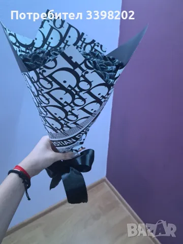 Ръчно изработени сатенени рози , снимка 2 - Подаръци за жени - 48619614