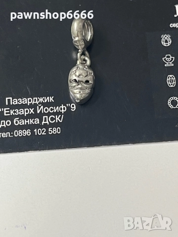 Сребърна висулка 925 /маска /, снимка 4 - Колиета, медальони, синджири - 52707873