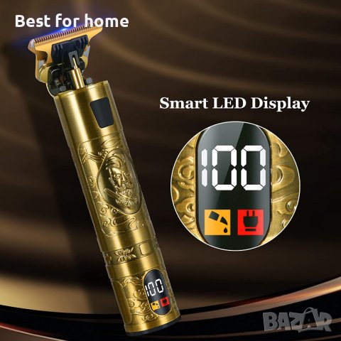 професионална машинка за подстригване, USB акумулаторен LCD екран, снимка 6 - Тримери - 40151172