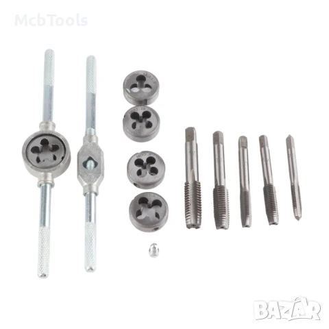 Комплект метчици и плашки 12 части, снимка 3 - Други инструменти - 50889277