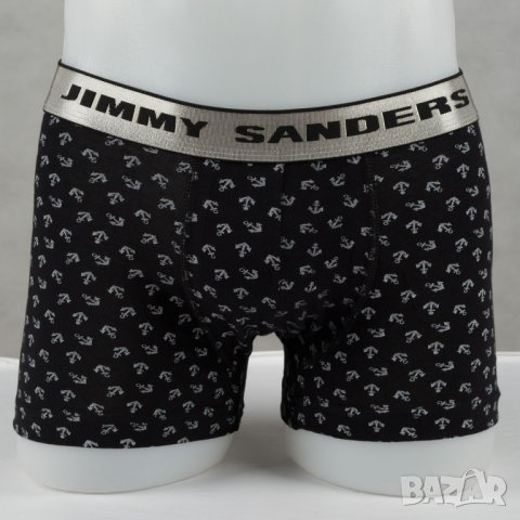 Памучни мъжки боксерки в тъмносиньо, черно и бяло марка Jimmy Sanders, снимка 10 - Бельо - 32475849