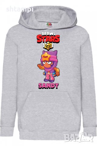 Детски Суитчър/Суитшърт Sandy,Brawl Stars,Игра,Подарък,Изненада,Забавление,Рожден Ден, снимка 2 - Детски анцузи и суичери - 38315911