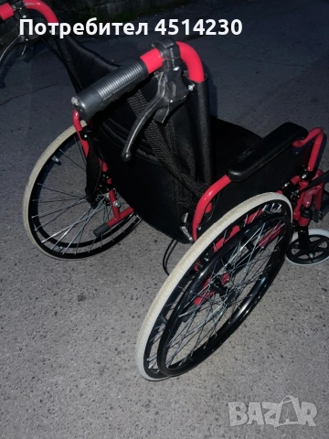 Инвалидна количка – стабилна, сгъваема, отлично състояние, снимка 3 - Инвалидни колички - 52849524