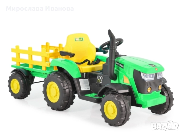 Акумулаторен трактор Rancher Зелен Moni , снимка 1