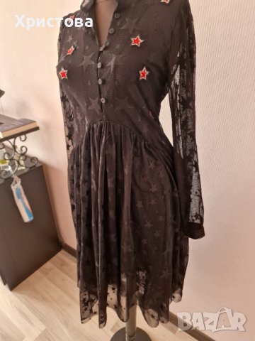 Нова елегантна черна рокля тюл и дантела - 35,00лв., снимка 4 - Рокли - 43232999