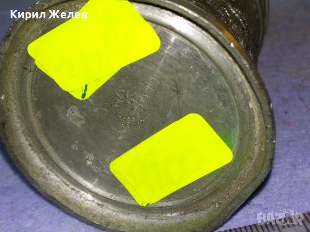 Стара РЯДКА БОГАТО ОРНАМЕНТИРАНА НЕМСКА КОЛЕКЦИОНЕРСКА ЦИНКОВА МИНИ ХАЛБА За БИРА с МАРКИРОВКА 42671, снимка 3 - Колекции - 43949414