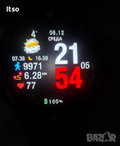 Отличен Amazfit Watch T-Rex 2 , GPS, батерия 20 дни+4 каишки+протектор, снимка 11 - Смарт гривни - 43306152