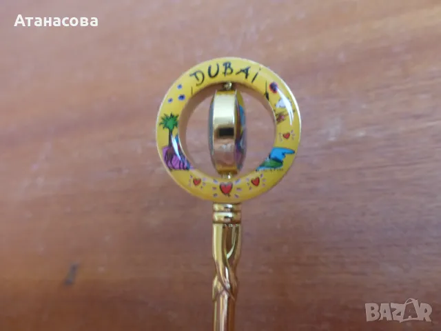 Позлатена сувенирна лъжичка с емайл Дубай лъжички, снимка 6 - Колекции - 49331026