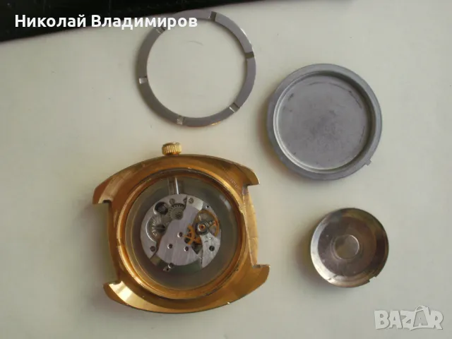 Заря голям 40 мм. руски мъжки часовник позлатен , снимка 7 - Мъжки - 49180760