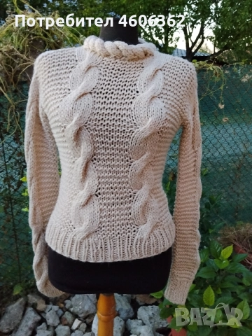 ръчно изплетен пуловер , снимка 2 - Жилетки - 52116951