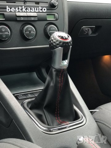 Топка скоростен лост с маншон червен шев VW Golf MK5,MK6, Jetta, EOS, снимка 14 - Аксесоари и консумативи - 27002215