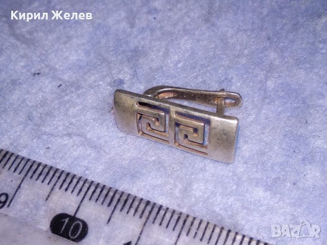 БУТИКОВА АЖУРНА СРЕБЪРНА ВИНТИДЖ АРТ ОБИЦА ВЕРСАЧЕ СТИЛ СРЕБРО 925 с АНГЛИЙСКО ЗАКОПЧАВАНЕ 34965, снимка 3 - Обеци - 40532213