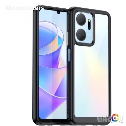 Honor X7A Силиконов Калъф Transparent TPU и Протектор, снимка 4 - Калъфи, кейсове - 53431503
