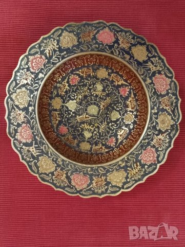 Стара индийска,месингова,фруктиера, бомбониера. 