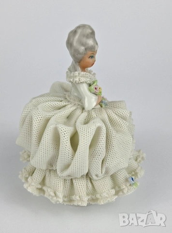Порцеланова балерина с бяла рокля - Sandizell, Dresden, снимка 4 - Статуетки - 53585182