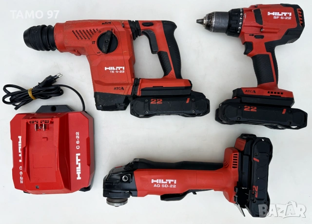 Hilti Сет Nuron - Безчетков сет от перфоратор, винтоверт и ъглошлайф 