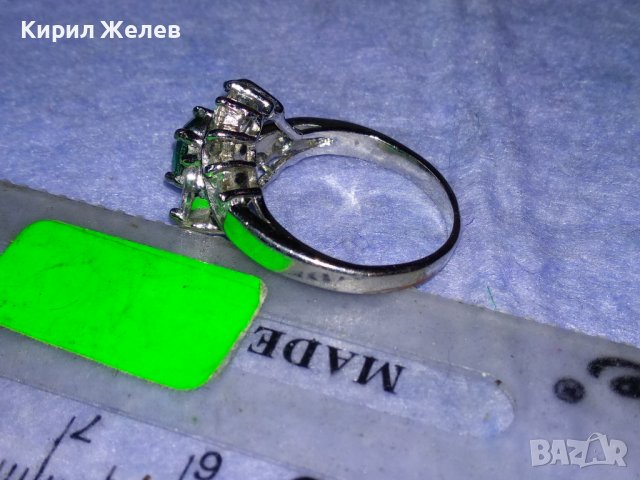 ПРЕКРАСЕН СКЪПОЦЕНЕН ПОСРЕБРЕН МЕДЕН АР НУВО ПРЪСТЕН с ЮВЕЛИРНО ФАСЕТИРАН ПЕРИДОТ и ЦИРКОНИ 37382, снимка 9 - Пръстени - 40689868