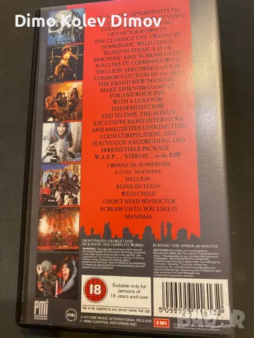 WASP VHS Видео Касета. Оригинал!, снимка 2 - Други музикални жанрове - 48515497