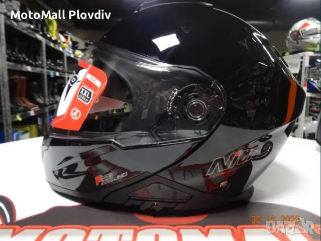 Нов Модел! 2021 Модуларна Мото Каска NITRO F 390 UNO черен гланц, снимка 5 - Аксесоари и консумативи - 49225910