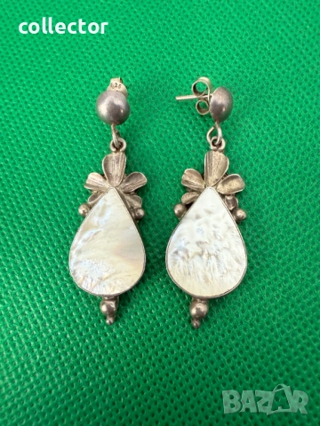 Ръчно изработени сребърни обеци. №7544, снимка 3 - Обеци - 52213539