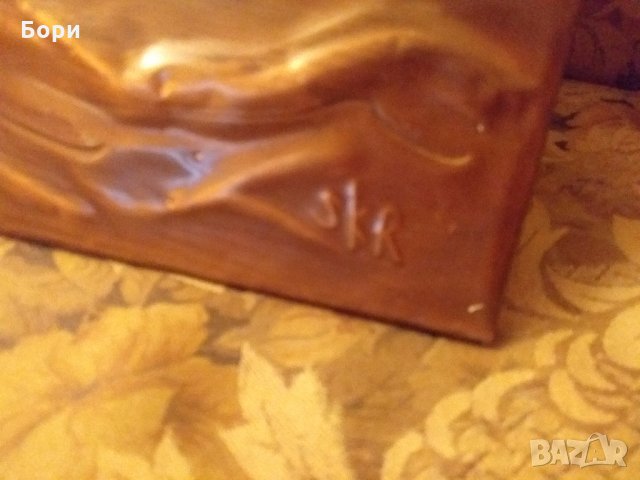 Медна картина кораб подписана-инициали, снимка 5 - Картини - 27570797