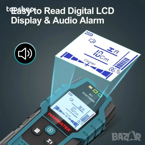 HANMATEK Stud Finder 5 в 1 цифров скенер за стена, детектор за дърво, метали, кабели, снимка 6 - Гедорета - 50501212