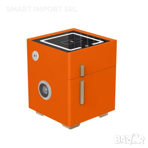 Интелигентно нощно шкафче Smart Heater, сейф, USB и Type-C, Bluetooth, оранжев