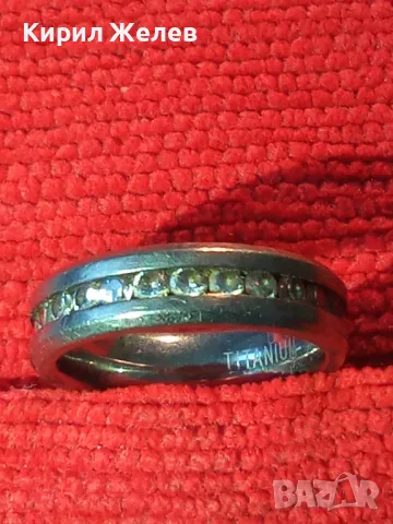 СКЪПОЦЕННА БУТИКОВА АРТ ХАЛКА ПРЪСТЕН от ТИТАН с МАРКИРОВКА TITANIUM и ФАСЕТИРАНИ ЦИРКОНИ 36899, снимка 14 - Пръстени - 47131768