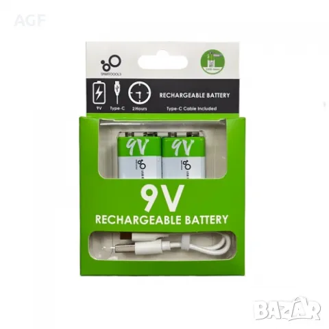 Aкумулаторни Батерии 9V USB Акумулаторна Батерия Презареждащи, снимка 2 - Друга електроника - 47385005