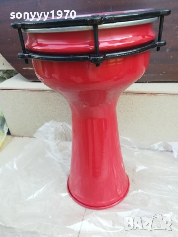 ГОЛЯМА ЧЕРВЕНА ТАРАМБУКА С БОЛТОВЕ-ВНОС СИРИЯ 2108251327LCHERY, снимка 2 - Ударни инструменти - 51441066