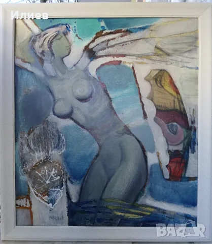 Стари картини Йордан Денев Голо , снимка 2 - Картини - 48366694