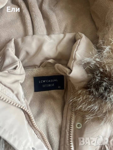 Зимно яке с яка от естествен пух, лисица, снимка 2 - Якета - 51625623