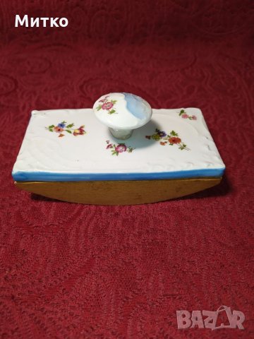 Уникална стара порцеланова попивателна за мастило.