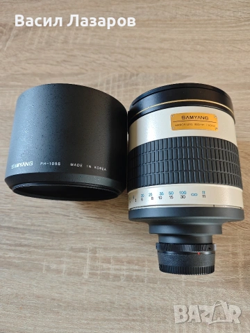 Обектив SAMYANG MIRROR 800mm f/8 DX , снимка 2 - Обективи и филтри - 53534897
