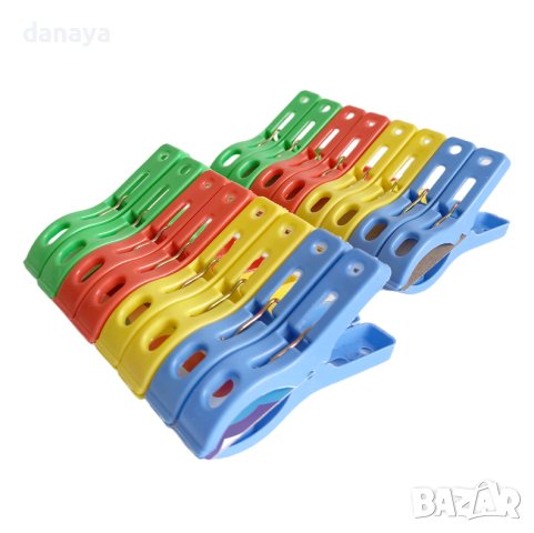 3695 Цветни щипки за пране, 16 броя, снимка 2 - Други - 40639317