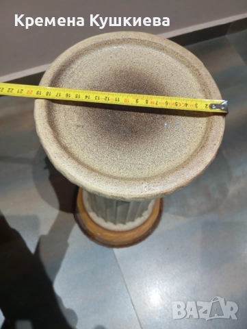 Стара керамична колона за цветя , снимка 6 - Антикварни и старинни предмети - 52442533