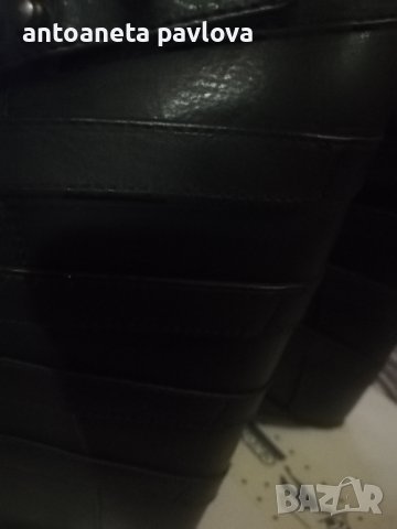 Интересни черни боти с каишки, снимка 10 - Дамски боти - 38871825
