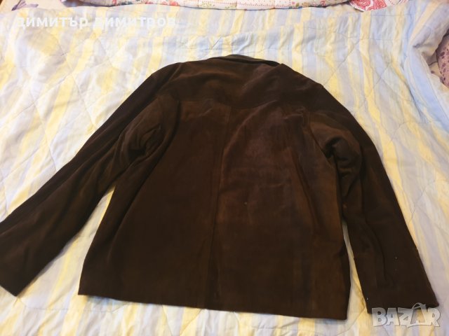 Мъжко кожено яке набук, снимка 7 - Якета - 23017320